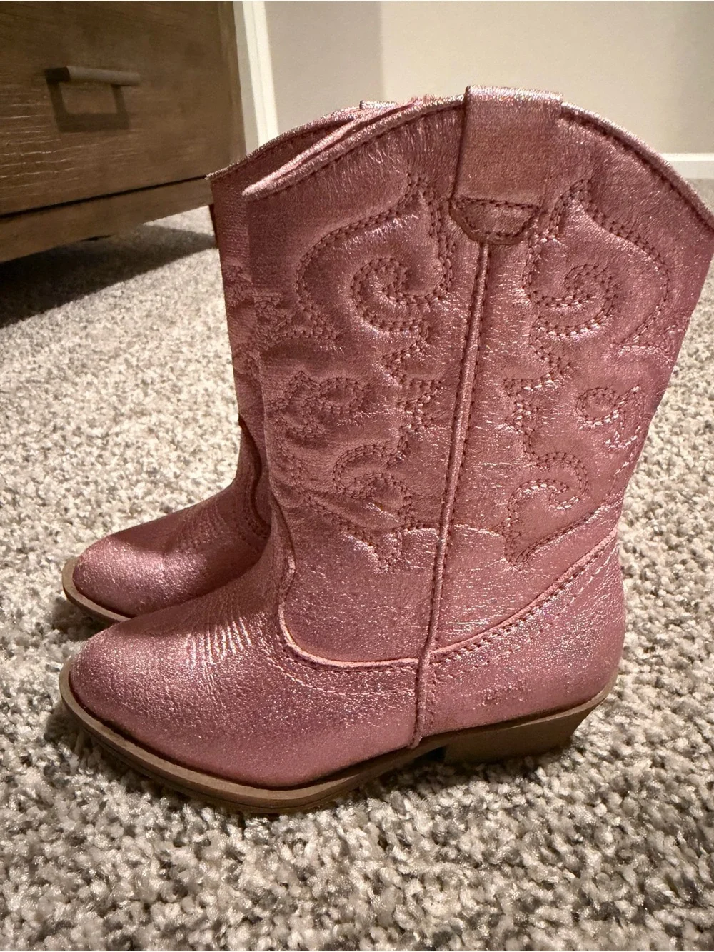 Girls Sparkle Pink Cowboy Boots
